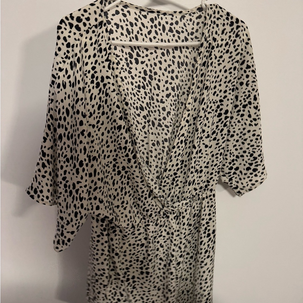 Stylish Black and White Polka Dot Women's Romper